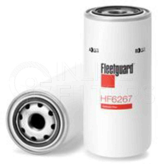 Fleetguard HF6267. Hydraulic Filter Product – Brand Specific Fleetguard – Spin On Product Fleetguard filter product Hydraulic Filter. Main Cross Reference is Deutz AG Fahr KHD 4305722. Particle Size at Beta 75: 35 micron (35 micron). Fleetguard Part Type: HF_SPIN