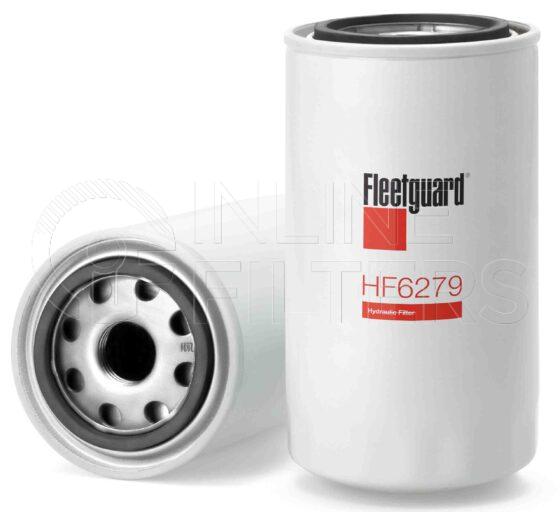 Fleetguard HF6279. FILTER-Hydraulic(Brand Specific) Product – Brand Specific Fleetguard – Spin On Product Hydraulic filter product Main Cross Reference is Ford D8NNF933AB. Particle Size at Beta 75: 60 micron (60 micron). Fleetguard Part Type: HF_SPIN