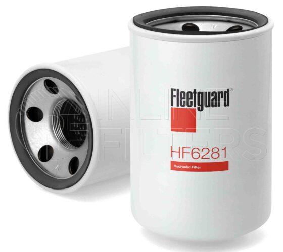 Fleetguard HF6281. FILTER-Hydraulic(Brand Specific) Product – Brand Specific Fleetguard – Spin On Product Hydraulic filter product Details Main Cross Reference is John Deere RE27284. Particle Size at Beta 75 – 35 micron (35 micron). Particle Size at Beta 200 – 0 micron (0 micron). Fleetguard Part Type HF_SPIN. Microglass Filter