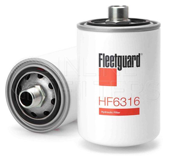 Fleetguard HF6316. FILTER-Hydraulic(Brand Specific) Product – Brand Specific Fleetguard – Spin On Product Hydraulic filter product Details Main Cross Reference is ZF 750131012. Particle Size at Beta 75 – 65 micron (65 micron). Fleetguard Part Type HF_SPIN