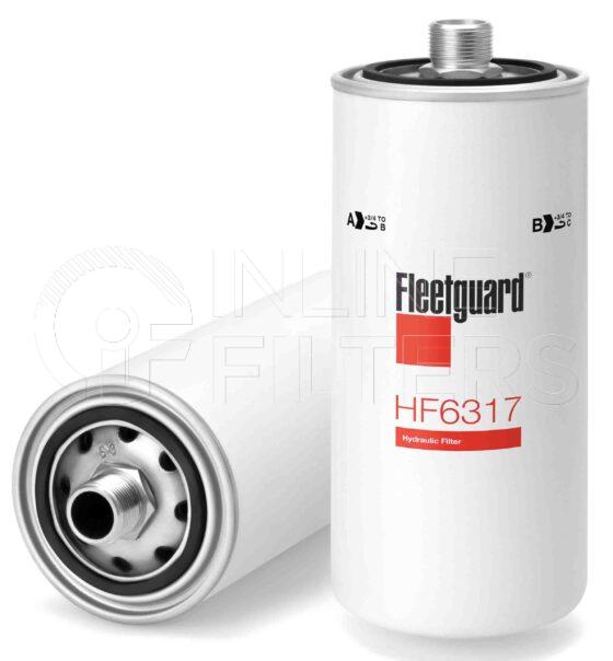 Fleetguard HF6317. FILTER-Hydraulic(Brand Specific) Product – Brand Specific Fleetguard – Spin On Product Hydraulic filter product Details Main Cross Reference is ZF 750131013. Particle Size at Beta 75 – 30 micron (30 micron). Fleetguard Part Type HF_SPIN