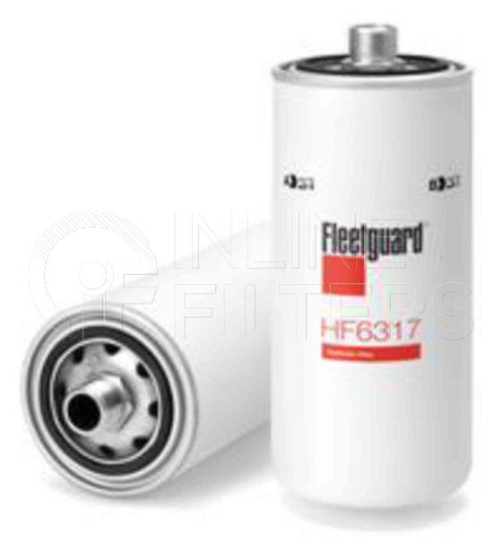 Fleetguard HF6317. Hydraulic Filter Product – Brand Specific Fleetguard – Spin On Product Fleetguard filter product Hydraulic Filter. Main Cross Reference is ZF 750131013. Particle Size at Beta 75: 30 micron (30 micron). Fleetguard Part Type: HF_SPIN