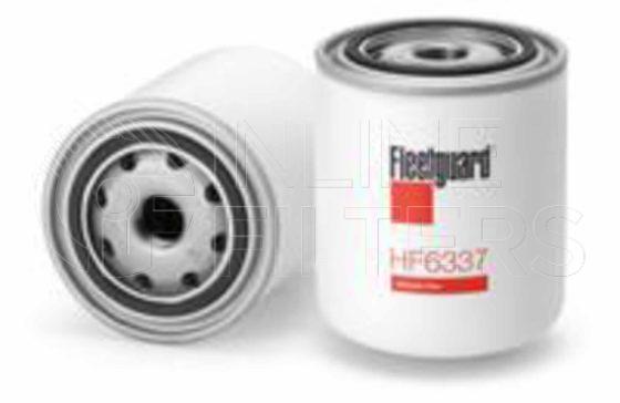 Fleetguard HF6337. Hydraulic Filter Product – Brand Specific Fleetguard – Spin On Product Fleetguard filter product Hydraulic Filter. Main Cross Reference is Caterpillar 4T7948. Particle Size at Beta 75: 45 micron (45 micron). Particle Size at Beta 200: 0 micron (0 micron). Fleetguard Part Type: HF_SPIN