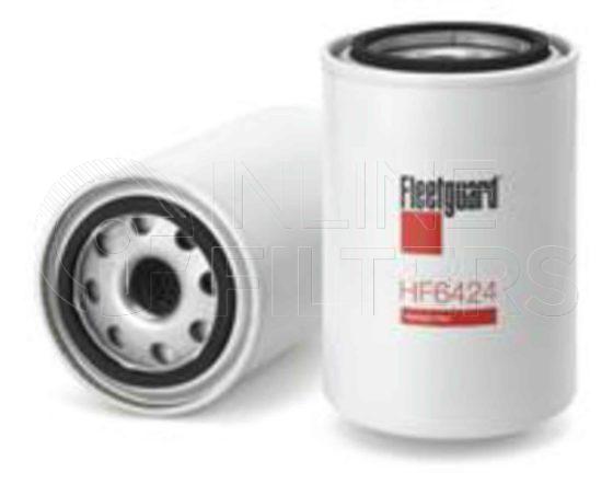 Fleetguard HF6424. Hydraulic Filter Product – Brand Specific Fleetguard – Undefined Product Fleetguard filter product Hydraulic Filter. Particle Size at Beta 75: 35 micron (35 micron). Particle Size at Beta 200: 0 micron (0 micron). Fleetguard Part Type: HF. Comments: Various Hydraulic Applications