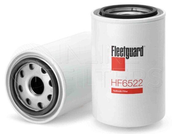 Fleetguard HF6522. FILTER-Hydraulic(Brand Specific) Product – Brand Specific Fleetguard – Spin On Product Hydraulic filter product Details Main Cross Reference is Donaldson P168431. Particle Size at Beta 75 – 0 micron (0 micron). Particle Size at Beta 200 – 0 micron (0 micron). Fleetguard Part Type HF_SPIN. Stainless Steel Mesh