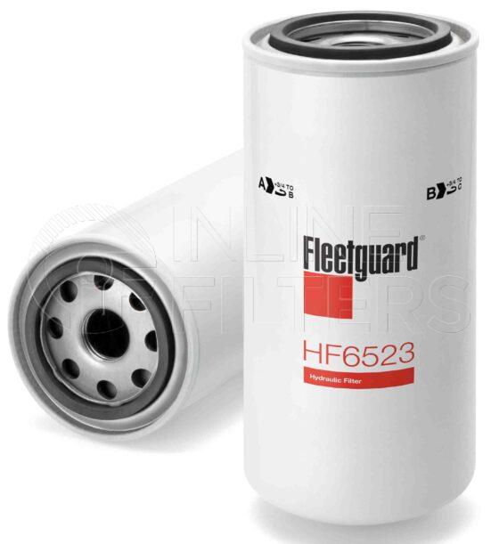 Fleetguard HF6523. FILTER-Hydraulic(Brand Specific) Product – Brand Specific Fleetguard – Spin On Product Hydraulic filter product Details Main Cross Reference is Donaldson P551233. Particle Size at Beta 75 – 0 micron (0 micron). Particle Size at Beta 200 – 0 micron (0 micron). Fleetguard Part Type HF_SPIN. Stainless Steel Mesh