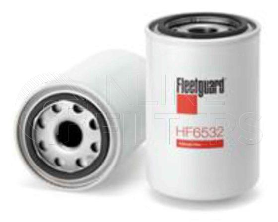 Fleetguard HF6532. Hydraulic Filter Product – Brand Specific Fleetguard – Spin On Product Fleetguard filter product Hydraulic Filter. Main Cross Reference is Donaldson P551234. Particle Size at Beta 75: 30 micron (30 micron). Particle Size at Beta 200: 35 micron (35 micron). Fleetguard Part Type: HF_SPIN