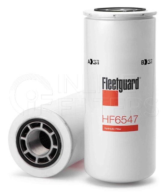 Fleetguard HF6547. Hydraulic Filter Product – Brand Specific Fleetguard – Undefined Product Fleetguard filter product Hydraulic Filter. Main Cross Reference is New Holland 85802793. Particle Size at Beta 75: 0 micron (0 micron). Particle Size at Beta 200: 12 micron (12 micron). Fleetguard Part Type: HF