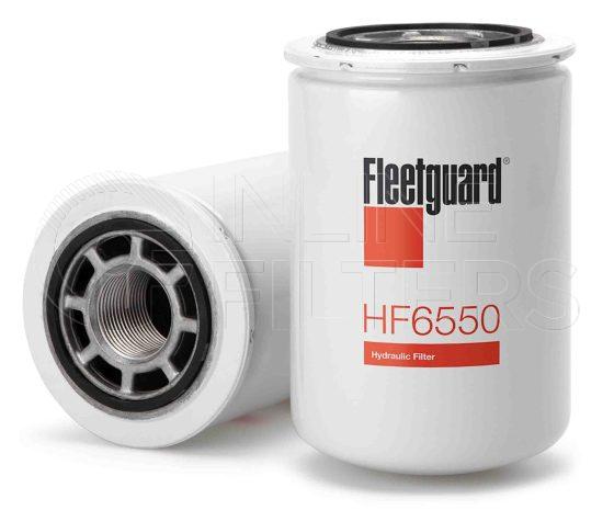 Fleetguard HF6550. Hydraulic Filter Product – Brand Specific Fleetguard – Spin On Product Fleetguard filter product Hydraulic Filter. For Standard version use HF6552. Main Cross Reference is Donaldson P165354. Particle Size at Beta 75: 5 micron (5 micron). Particle Size at Beta 200: 7 micron (7 micron). Fleetguard Part Type: HF_SPIN