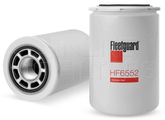 Fleetguard HF6552. FILTER-Hydraulic(Brand Specific) Product – Brand Specific Fleetguard – Spin On Product Hydraulic filter product Details For Standard version use HF6566. For Upgrade use HF6550. Main Cross Reference is Donaldson P164375. Particle Size at Beta 75 – 11 micron (11 micron). Particle Size at Beta 200 – 13 micron (13 micron). Fleetguard Part Type HF_SPIN