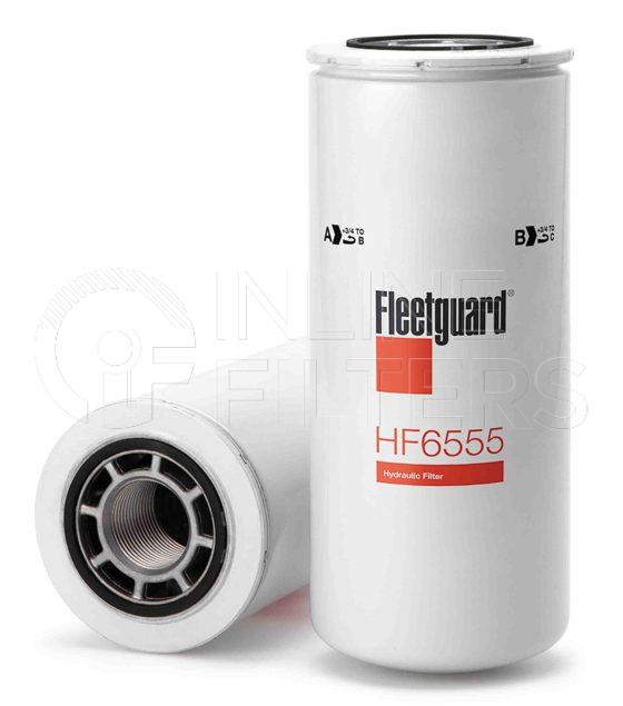 Fleetguard HF6555. Hydraulic Filter Product – Brand Specific Fleetguard – Spin On Product Fleetguard filter product Hydraulic Filter. Main Cross Reference is Case IHC N9025. Particle Size at Beta 75: 20 micron (20 micron). Particle Size at Beta 200: 0 micron (0 micron). Fleetguard Part Type: HF_SPIN