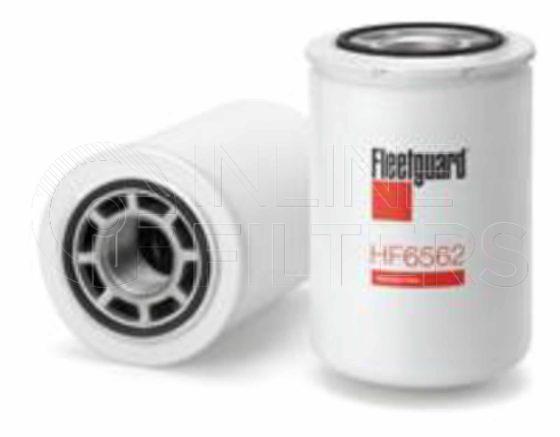 Fleetguard HF6562. Hydraulic Filter Product – Brand Specific Fleetguard – Spin On Product Fleetguard filter product Hydraulic Filter. Main Cross Reference is Donaldson P163412. Particle Size at Beta 75: 12 micron (12 micron). Particle Size at Beta 200: 13 micron (13 micron). Fleetguard Part Type: HF_SPIN
