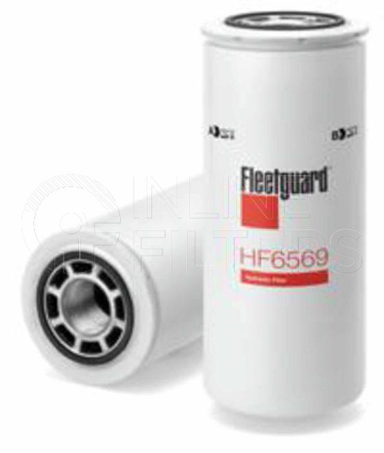 Fleetguard HF6569. Hydraulic Filter Product – Brand Specific Fleetguard – Spin On Product Fleetguard filter product Hydraulic Filter. Main Cross Reference is Case IHC L36242. Particle Size at Beta 75: 60 micron (60 micron). Particle Size at Beta 200: 66 micron (66 micron). Fleetguard Part Type: HF_SPIN