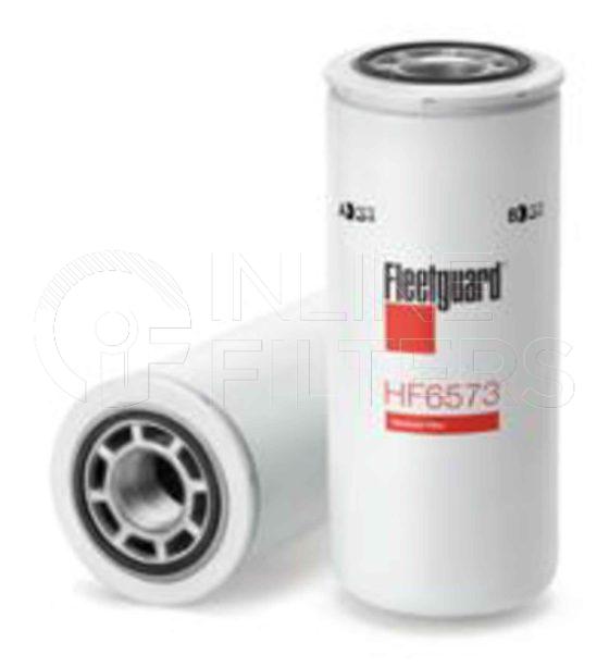 Fleetguard HF6573. Hydraulic Filter Product – Brand Specific Fleetguard – Spin On Product Fleetguard filter product Hydraulic Filter. Main Cross Reference is Donaldson P163555. Particle Size at Beta 75: 13 micron (13 micron). Particle Size at Beta 200: 14 micron (14 micron). Fleetguard Part Type: HF_SPIN