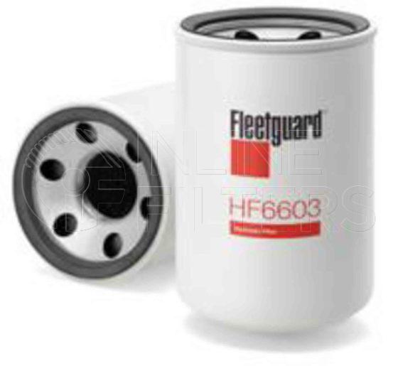 Fleetguard HF6603. Hydraulic Filter Product – Brand Specific Fleetguard – Spin On Product Fleetguard filter product Hydraulic Filter. Main Cross Reference is Ingersoll Rand 575129311. Particle Size at Beta 75: 3 micron (3 micron). Particle Size at Beta 200: 5 micron (5 micron). Fleetguard Part Type: HF_SPIN