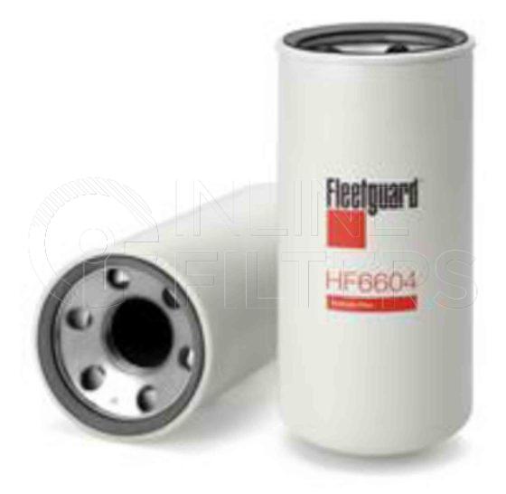 Fleetguard HF6604. Hydraulic Filter Product – Brand Specific Fleetguard – Spin On Product Fleetguard filter product Hydraulic Filter. Main Cross Reference is Pall HC7400SDP8H. Particle Size at Beta 75: 3 micron (3 micron). Particle Size at Beta 200: 5 micron (5 micron). Fleetguard Part Type: HF_SPIN