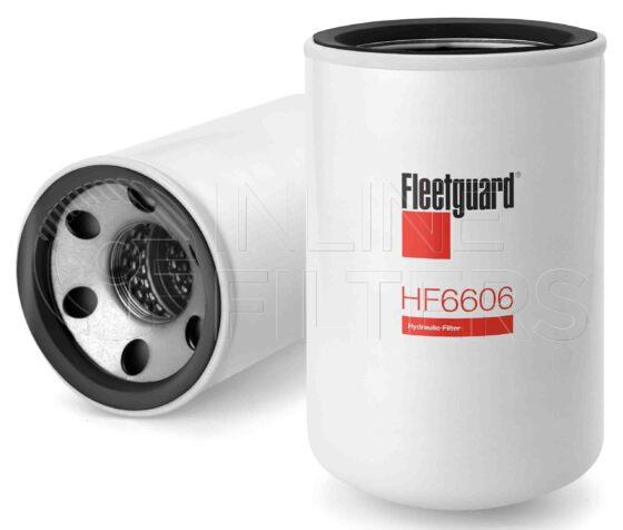 Fleetguard HF6606. FILTER-Hydraulic(Brand Specific) Product – Brand Specific Fleetguard – Spin On Product Hydraulic filter product Details Main Cross Reference is Pall HC7400SUN4H. Particle Size at Beta 75 – 6 micron (6 micron). Particle Size at Beta 200 – 8 micron (8 micron). Fleetguard Part Type HF_SPIN