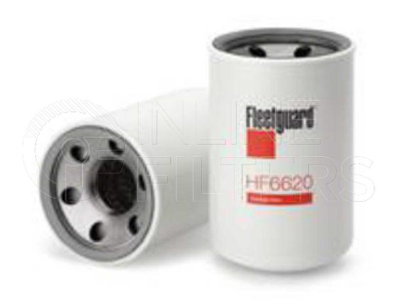 Fleetguard HF6620. Hydraulic Filter Product – Brand Specific Fleetguard – Spin On Product Fleetguard filter product Hydraulic Filter. Main Cross Reference is Pall HC9540SUH4H. Particle Size at Beta 75: 36 micron (36 micron). Particle Size at Beta 200: 0 micron (0 micron). Fleetguard Part Type: HF_SPIN