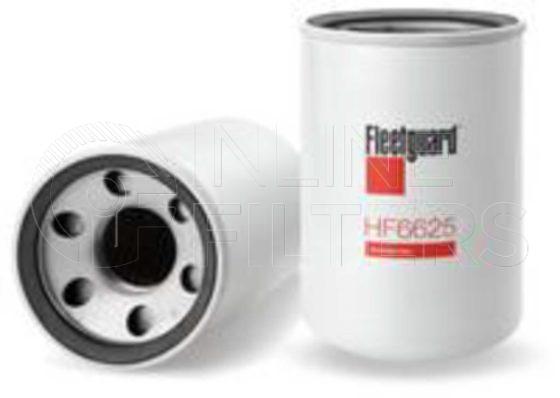 Fleetguard HF6625. Hydraulic Filter Product – Brand Specific Fleetguard – Spin On Product Fleetguard filter product Hydraulic Filter. Main Cross Reference is Donaldson P167830. Particle Size at Beta 75: 25 micron (25 micron). Particle Size at Beta 200: 30 micron (30 micron). Fleetguard Part Type: HF_SPIN. Comments: General Usage