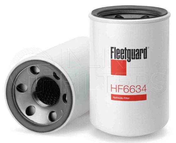 Fleetguard HF6634. Hydraulic Filter Product – Brand Specific Fleetguard – Spin On Product Fleetguard filter product Hydraulic Filter. Main Cross Reference is Case IHC 1282428C1. Particle Size at Beta 75: 25 micron (25 micron). Particle Size at Beta 200: 3 micron (3 micron). Fleetguard Part Type: HF_SPIN