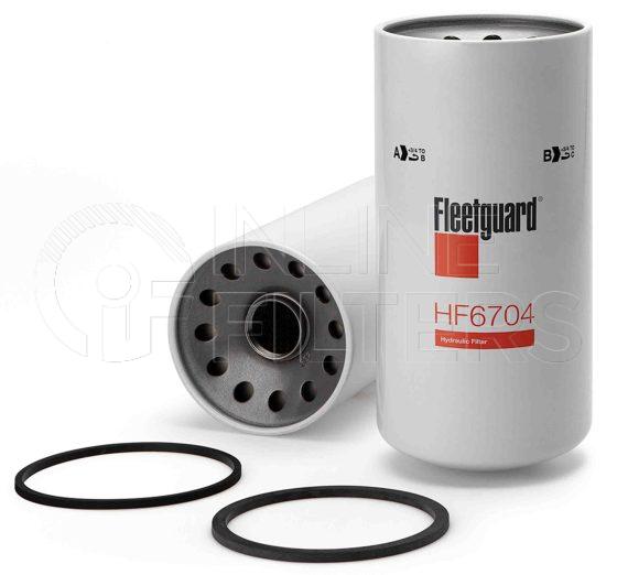 Fleetguard HF6704. Hydraulic Filter Product – Brand Specific Fleetguard – Spin On Product Fleetguard filter product Hydraulic Filter. For Service Part use 3312097S. Main Cross Reference is Pall HC7500SUP8H. Particle Size at Beta 75: 3 micron (3 micron). Particle Size at Beta 200: 5 micron (5 micron). Fleetguard Part Type: HF_SPIN