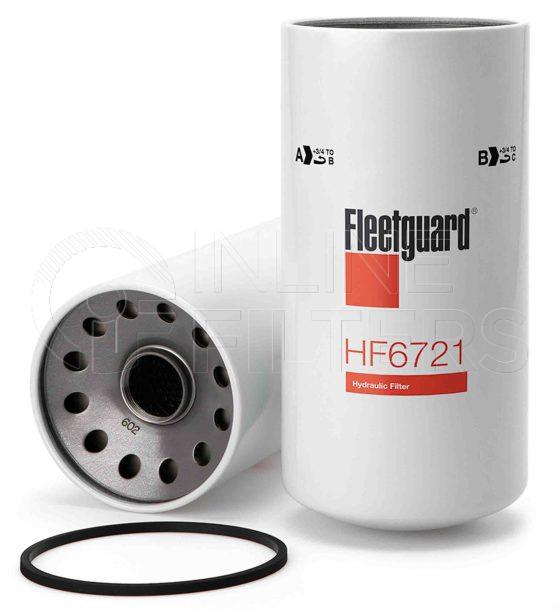 Fleetguard HF6721. FILTER-Hydraulic(Brand Specific) Product – Brand Specific Fleetguard – Spin On Product Hydraulic filter product Details Main Cross Reference is Pall HC7500SUJ8H. Particle Size at Beta 75 – 36 micron (36 micron). Particle Size at Beta 200 – 0 micron (0 micron). Fleetguard Part Type HF_SPIN