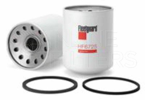 Fleetguard HF6725. Hydraulic Filter Product – Brand Specific Fleetguard – Spin On Product Fleetguard filter product Hydraulic Filter. For Service Part use 3830112S. Main Cross Reference is Ingersoll Rand 59873539. Particle Size at Beta 75: 25 micron (25 micron). Particle Size at Beta 200: 30 micron (30 micron). Fleetguard Part Type: HF_SPIN