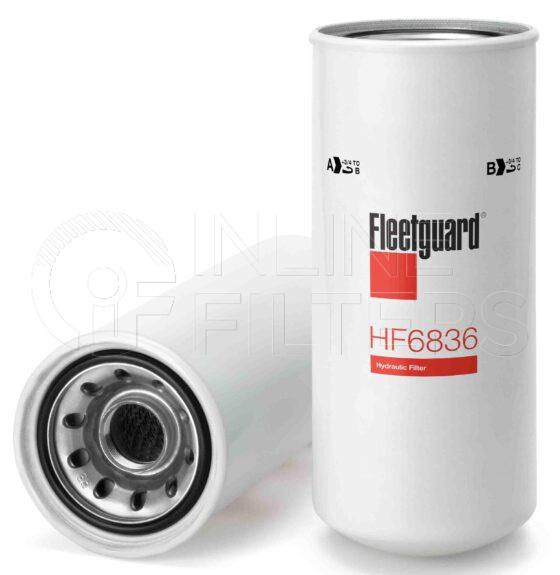 Fleetguard HF6836. FILTER-Hydraulic(Brand Specific) Product – Brand Specific Fleetguard – Spin On Product Hydraulic filter product Details Main Cross Reference is Komatsu 1214275H4. Particle Size at Beta 75 – 16 micron (16 micron). Particle Size at Beta 200 – 19 micron (19 micron). Fleetguard Part Type HF