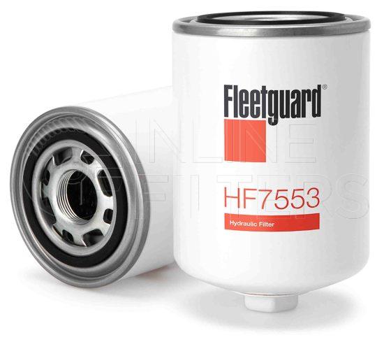 Fleetguard HF7553. Hydraulic Filter Product – Brand Specific Fleetguard – Spin On Product Fleetguard filter product Hydraulic Filter. Main Cross Reference is Hitachi 4252563. Flow Direction: Outside In. Fleetguard Part Type: HF_SPIN