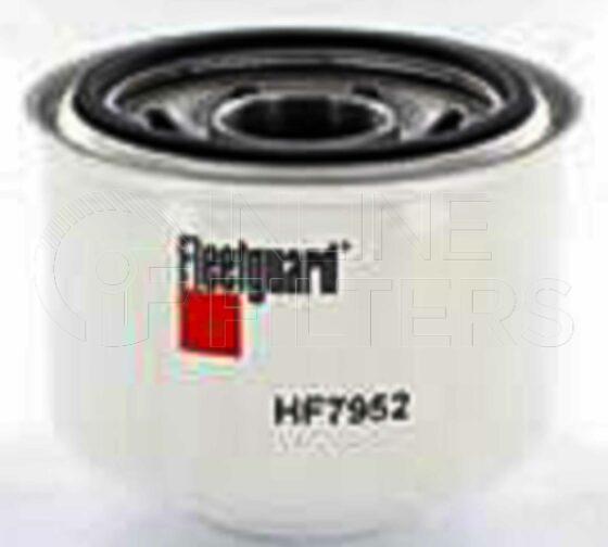 Fleetguard HF7952. Hydraulic Filter Product – Brand Specific Fleetguard – Spin On Product Fleetguard filter product Hydraulic Filter. Main Cross Reference is Parker EO1035. Particle Size at Beta 75: 140 micron (140 micron). Particle Size at Beta 200: 0 micron (0 micron). Fleetguard Part Type: HF_SPIN