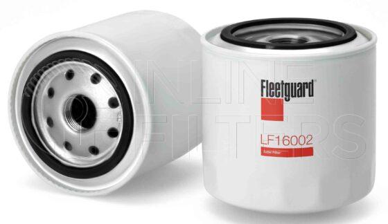 Fleetguard LF16002. Lube Filter Product – Brand Specific Fleetguard – Undefined Product Fleetguard filter product Lube Filter. For Standard version use LF3681. Main Cross Reference is Nippon Denso 1501014. Fleetguard Part Type LF