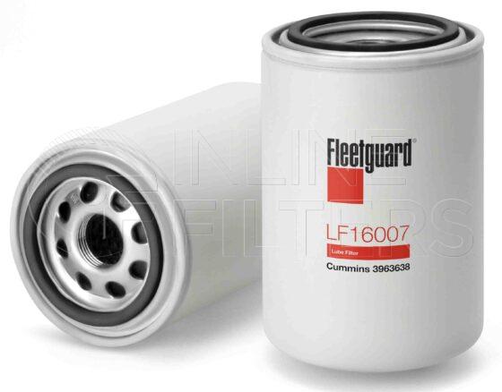 Fleetguard LF16007. Lube Filter. Main Cross Reference is Komatsu 6733515142. Fleetguard Part Type: LF.
