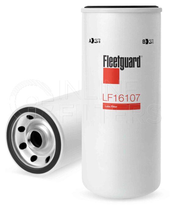 Fleetguard LF16107. Lube Filter. Main Cross Reference is Faw 1012010F51Q. Fleetguard Part Type: LF.