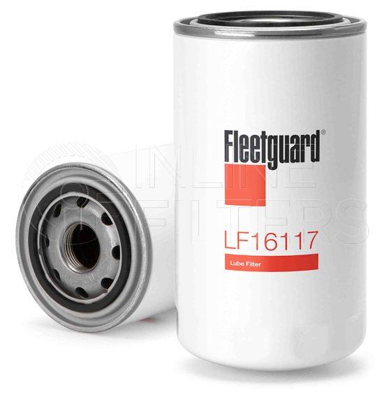 Fleetguard LF16117. Lube Filter Product – Brand Specific Fleetguard – Undefined Product Fleetguard filter product Lube Filter. Main Cross Reference is Iveco 504084161. Fleetguard Part Type: LF. Comments: Stratapore Media