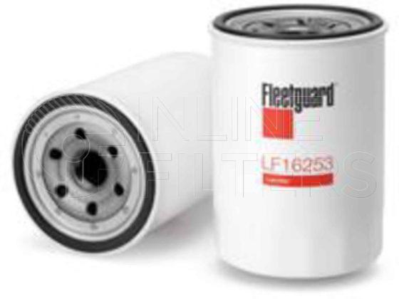 Fleetguard LF16253. Lube Filter. Main Cross Reference is Hino 156072250. Fleetguard Part Type: LF. Comments: Hino trucks.