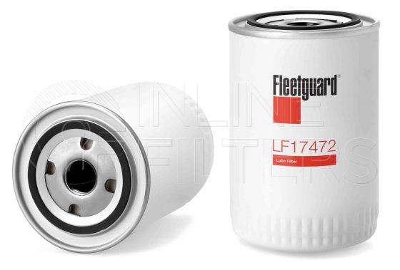 Fleetguard LF17472. Lube Filter. Main Cross Reference is Iveco 2995655. Fleetguard Part Type: LF_SPIN.