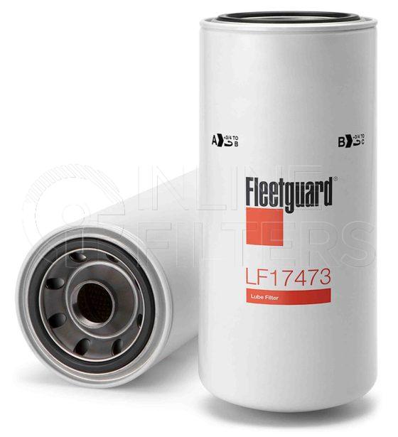 Fleetguard LF17473. Lube Filter. Main Cross Reference is Detroit Diesel 5241840301. Fleetguard Part Type: LF.