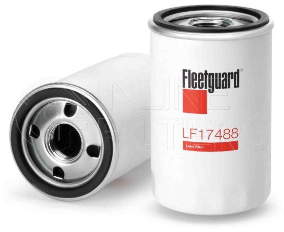 Fleetguard LF17488. Lube Filter Product – Brand Specific Fleetguard – Spin On Product Fleetguard filter product Lube Filter. Main Cross Reference is Deutz AG Fahr KHD 1182001. Flow Direction: Outside In. Fleetguard Part Type: LF_SPIN