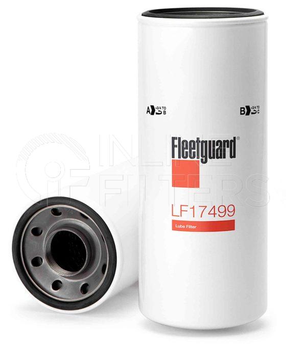 Fleetguard LF17499. Lube Filter. Main Cross Reference is International 1884508C1. Fleetguard Part Type: LF.