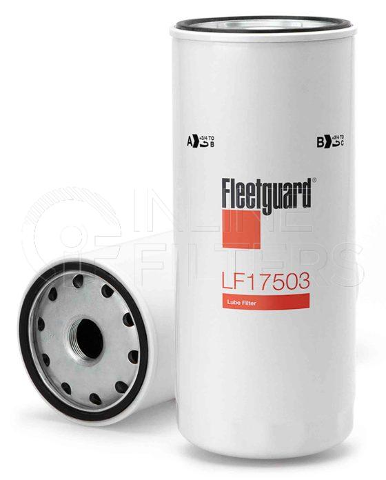 Fleetguard LF17503. Lube Filter Product – Brand Specific Fleetguard – Undefined Product Fleetguard filter product Lube Filter. For Standard version use LF3675. Main Cross Reference is Volvo 21707133. Fleetguard Part Type: LF. Comments: Compatible with Euro 6 oils