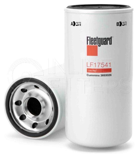 Fleetguard LF17541. FILTER-Lube(Brand Specific) Product – Brand Specific Fleetguard – Undefined Product Lube filter product