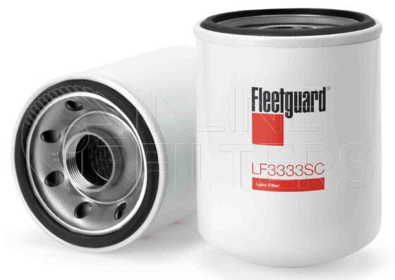Fleetguard LF3333SC. Lube Filter. Main Cross Reference is Vauxhall GM 25011106. Fleetguard Part Type: LFSPINFL.