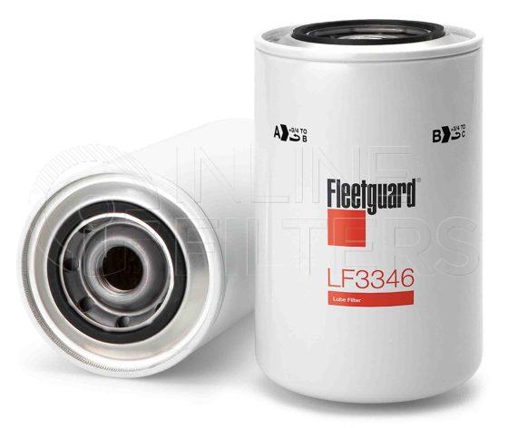 Fleetguard LF3346. Lube Filter Product – Brand Specific Fleetguard – Spin On Product Fleetguard filter product Lube Filter. For Upgrade use LF3656. Main Cross Reference is Iveco 1901604. Fleetguard Part Type LF_SPIN