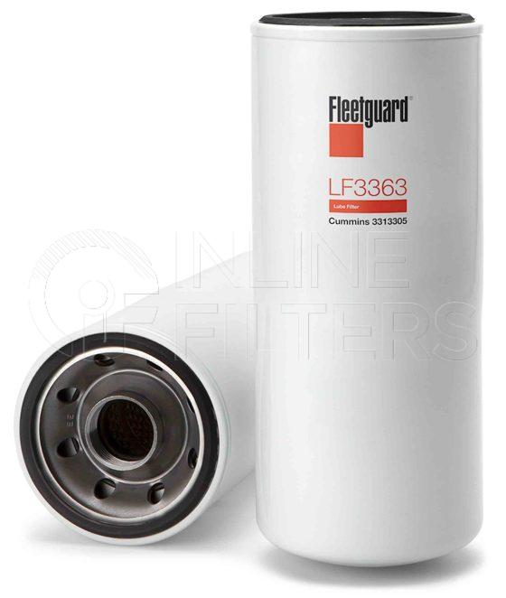 Fleetguard LF3363. Lube Filter Product – Brand Specific Fleetguard – Spin On Product Fleetguard filter product Lube Filter. For Short version use LF3363SC. For Standard version use LF3325. For Upgrade use LF9325. Fleetguard Part Type: LFSPINFL. Comments: Synthetic Media Version