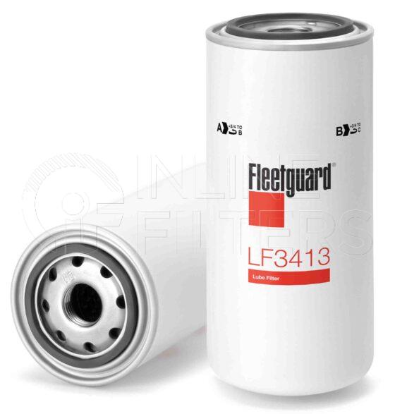 Fleetguard LF3413. Lube Filter Product – Brand Specific Fleetguard – Spin On Product Fleetguard filter product Lube Filter. For Upgrade use LF3687. Main Cross Reference is Renault 5000670670. Fleetguard Part Type LF_SPIN