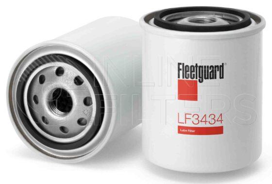 Fleetguard LF3434. Lube Filter. Main Cross Reference is Nissan 15208H8911. Fleetguard Part Type: LFSPINFL.