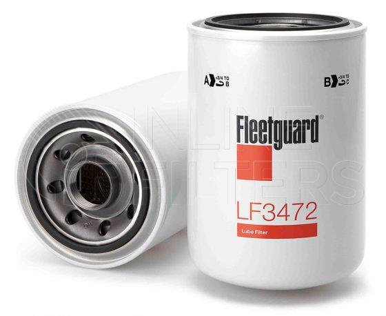 Fleetguard LF3472. Lube Filter. Main Cross Reference is Leyland Daf BL HAJ8423. Fleetguard Part Type: LF_SPIN.
