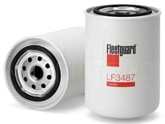 Fleetguard LF3487. FILTER-Lube(Brand Specific) Product – Brand Specific Fleetguard – Spin On Product Lube filter product For Standard version use LF3313. Fleetguard Part Type: LF_SPIN. Comments: Synthetic Media Version of LF551A and LF3313