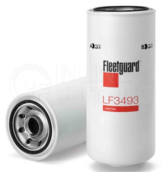 Fleetguard LF3493. Lube Filter Product – Brand Specific Fleetguard – Spin On Product Fleetguard filter product Lube Filter. For Short version use LF3606. For Upgrade use LF3765. Main Cross Reference is Leyland Daf BL 267714. Fleetguard Part Type: LF_SPIN. Comments: