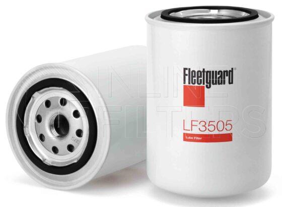 Fleetguard LF3505. Lube Filter. Main Cross Reference is Ford E4NN6714BA. Fleetguard Part Type: LF_SPIN.